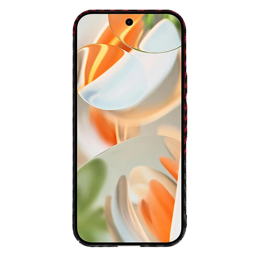 Kuori Google Pixel 9 Pro:lle, Techsuit, Carbonite FiberShell, Musta Punainen