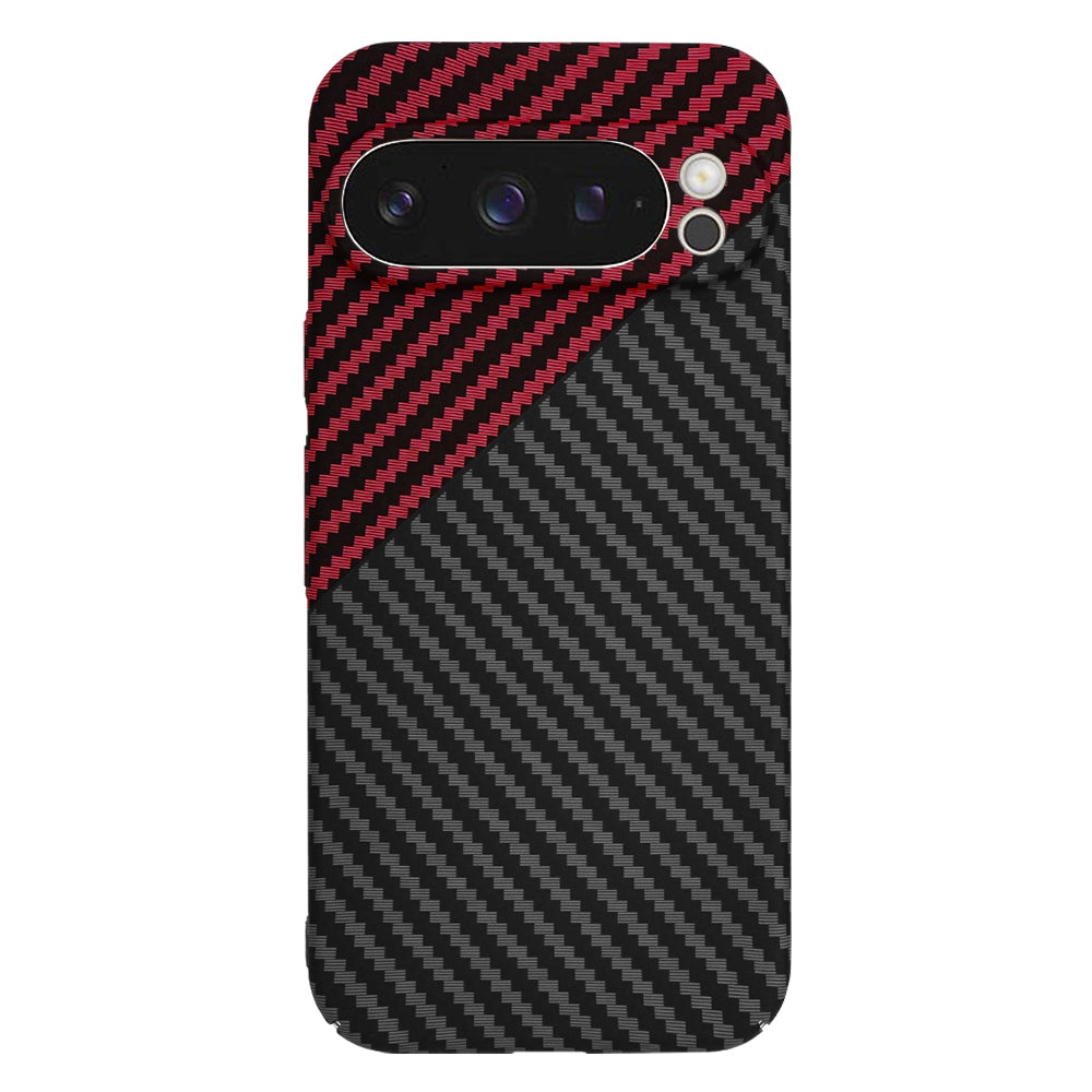 Kuori Google Pixel 9 Pro:lle, Techsuit, Carbonite FiberShell, Musta Punainen