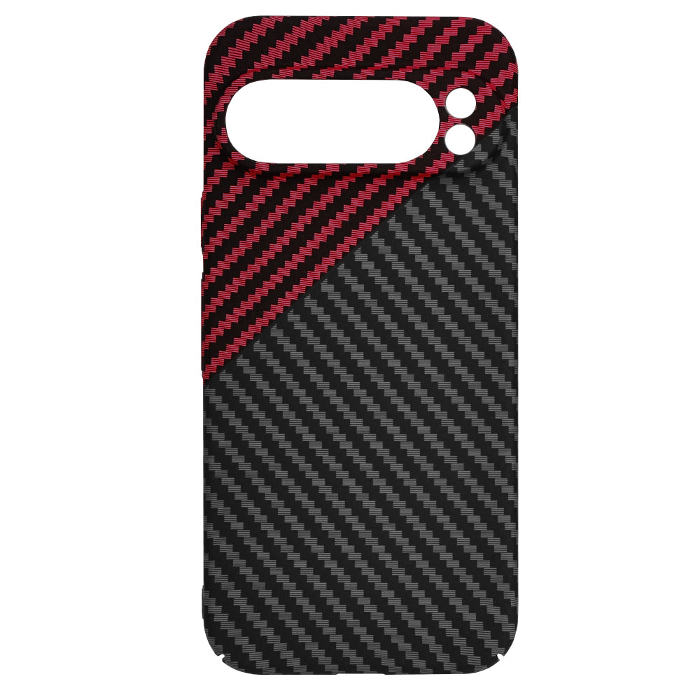 Kuori Google Pixel 9 Pro:lle, Techsuit, Carbonite FiberShell, Musta Punainen
