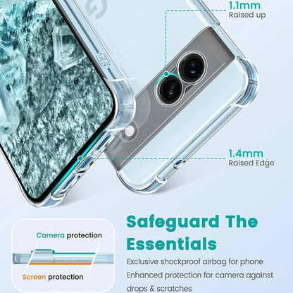 Kuori Google Pixel 9 Pro:lle, Techsuit, Iskunkestävä Kirkas, Läpinäkyvä
