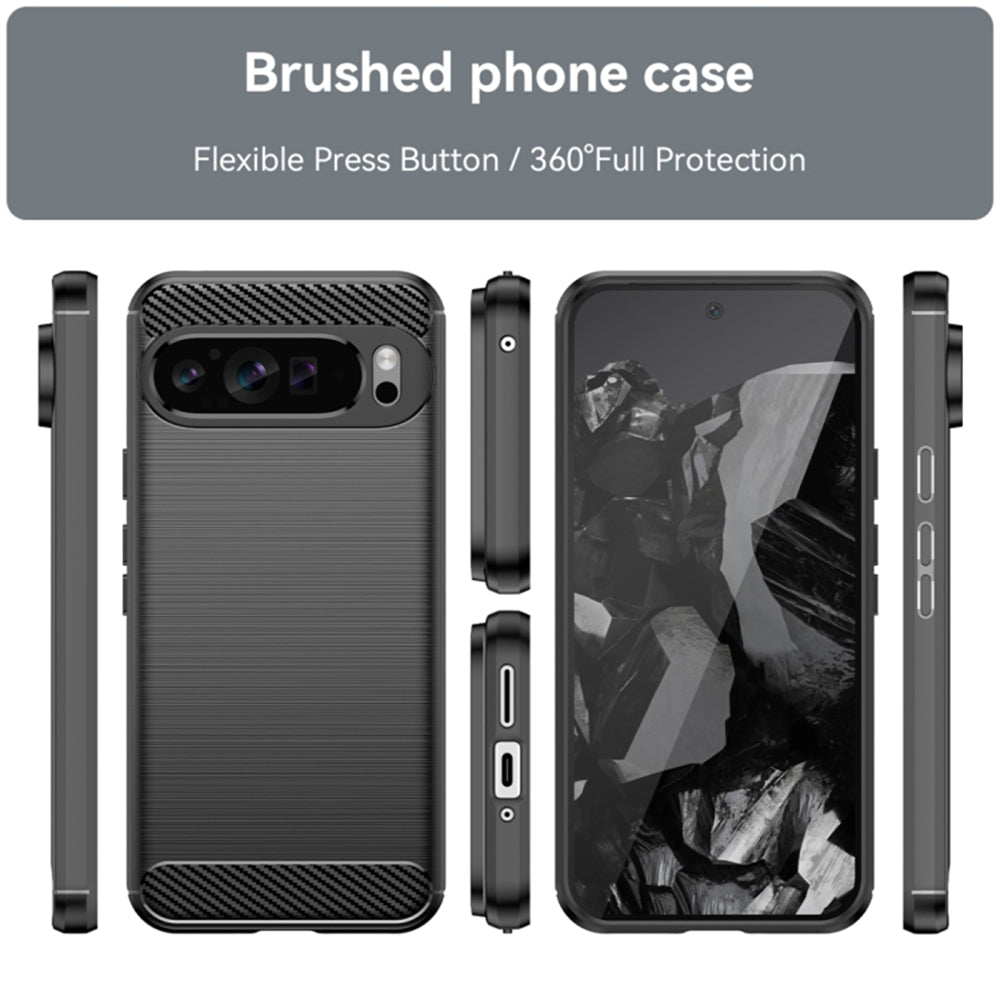 Kuori Google Pixel 9 Pro XL:lle, Techsuit, Hiili, Musta