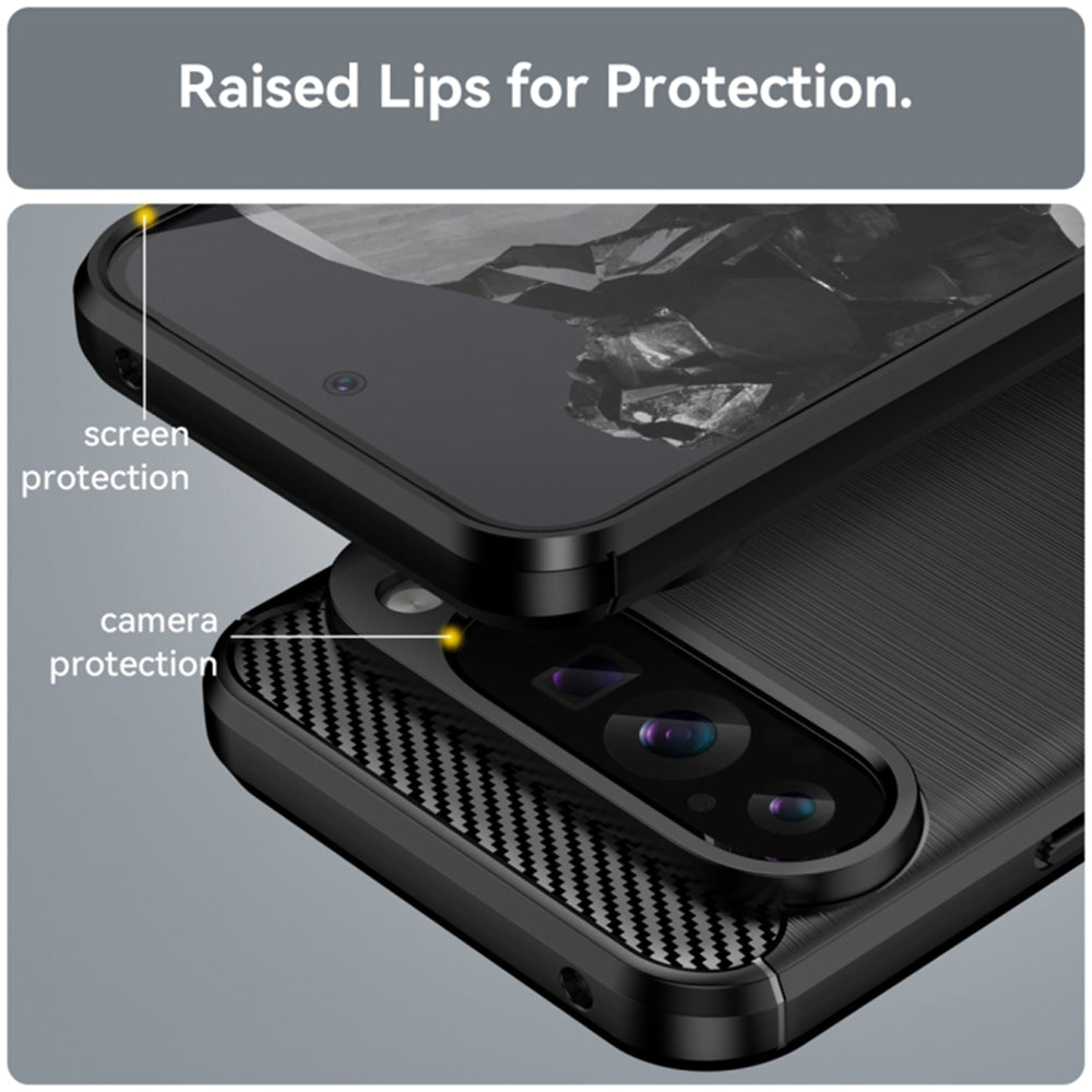 Kuori Google Pixel 9 Pro XL:lle, Techsuit, Hiili, Musta