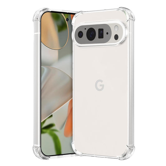 Kuori Google Pixel 9 Pro XL:lle, Techsuit, Iskunkestävä Kirkas, Läpinäkyvä