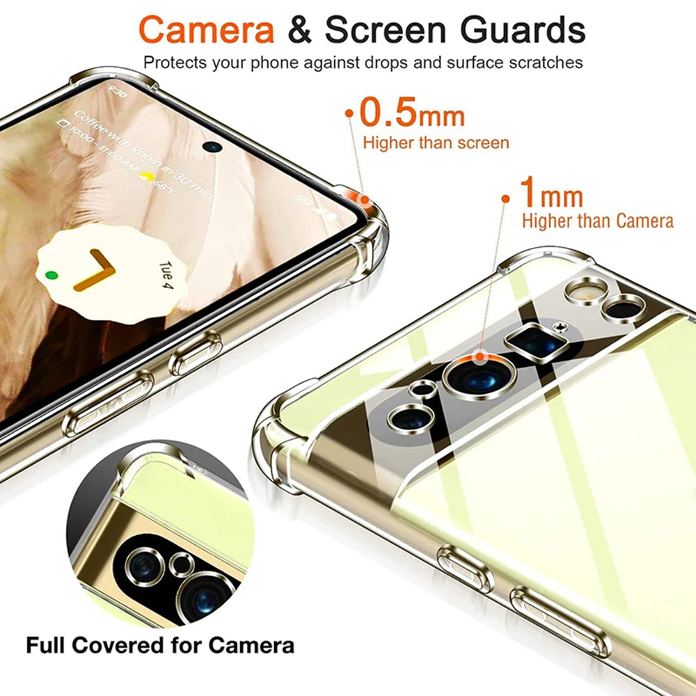 Case for Google Pixel 9 Pro XL, Techsuit, Shockproof Clear, Transparent