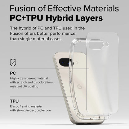 Kuori Google Pixel 9a:lle, Ringke, Fusion, Himmeän läpinäkyvä