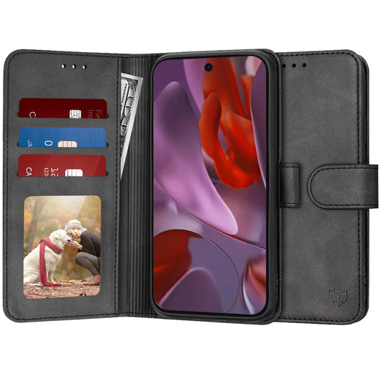Kuori Google Pixel 9a:lle, Techsuit, Diary Book, Musta