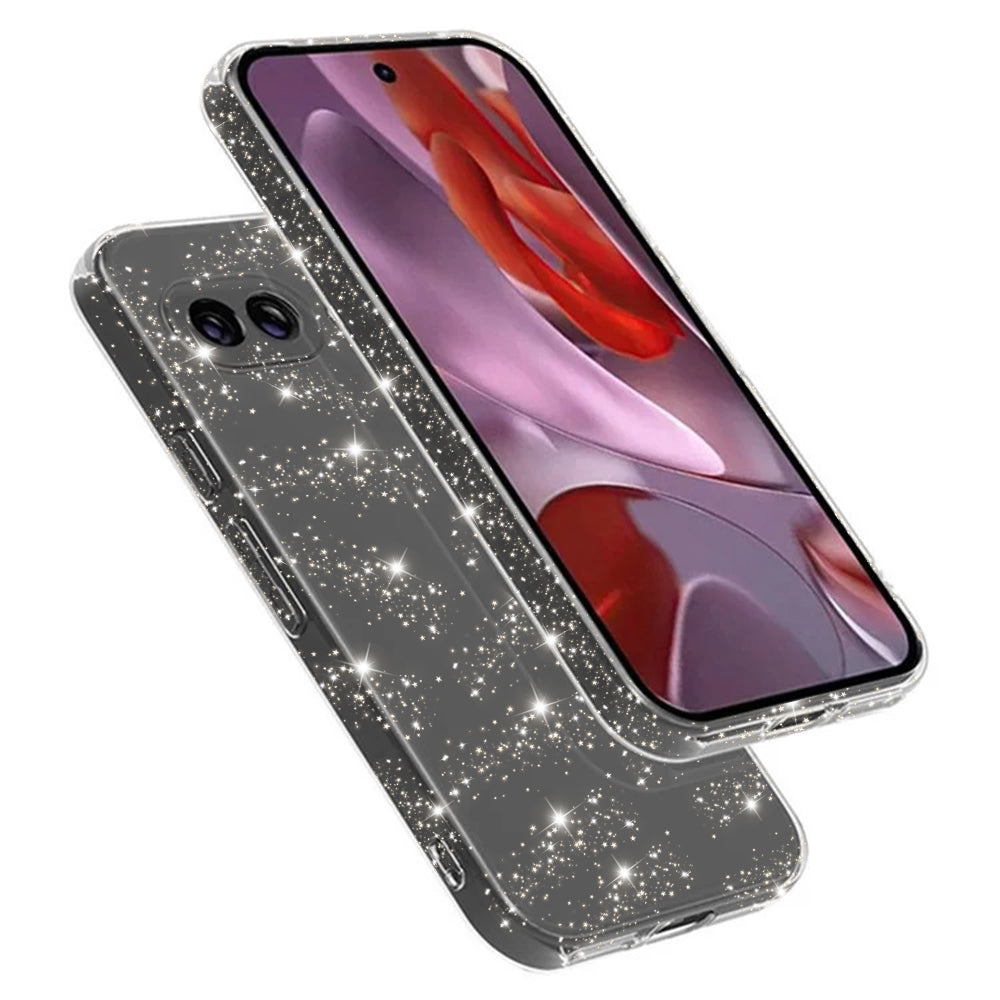 Kuori Google Pixel 9a:lle, Techsuit, SparkleSkin, Läpinäkyvä