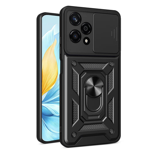 Kuori Honor 200 Lite -puhelimelle, Techsuit, CamShield, Musta