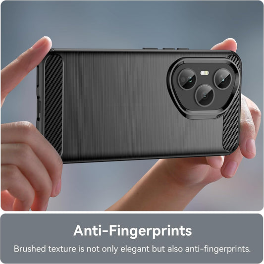 Honor 400 Pro -suojakuori, Techsuit, Hiili, Musta