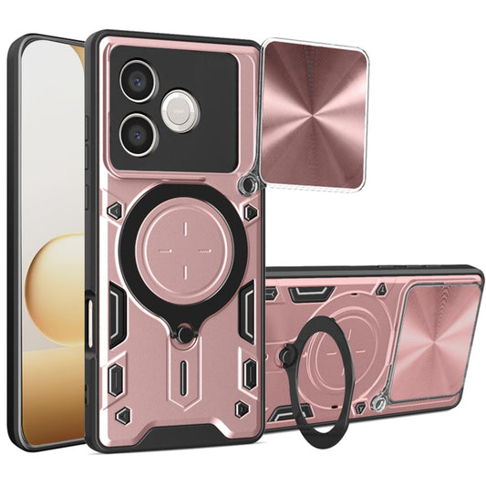 Kotelo Honor 600 Lite -puhelimelle, Techsuit, CamGuard Pro, Kultainen Vaaleanpunainen