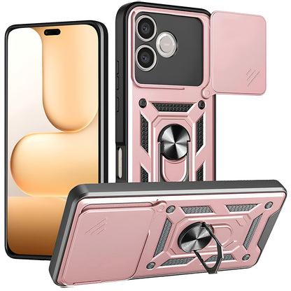 Kotelo Honor 600 Lite, Techsuit, CamShield, Kultainen Vaaleanpunainen