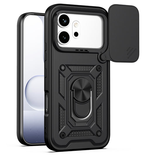 Kuori Honor 600 Pro / 600:lle, Techsuit, CamShield, Musta