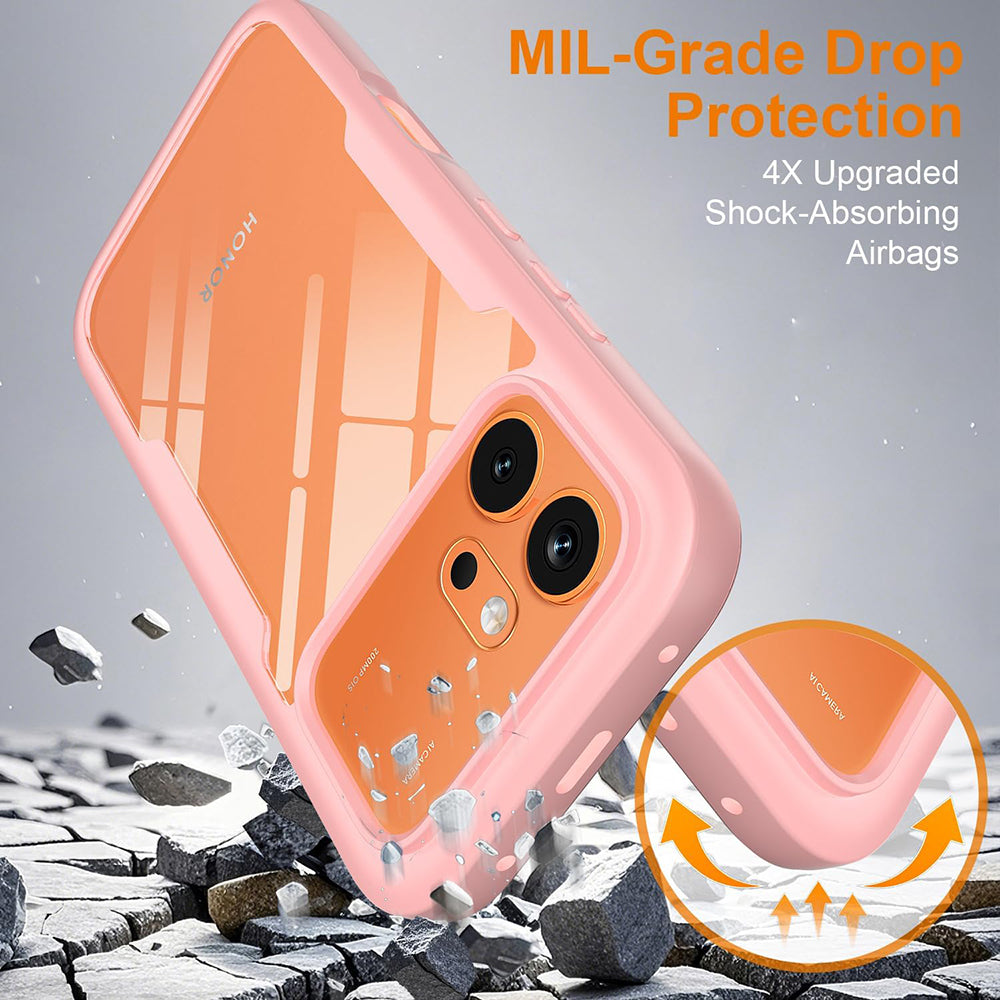 Kuori Honor 600 Pro / 600:lle, Techsuit, ColorVerse 360, vaaleanpunainen