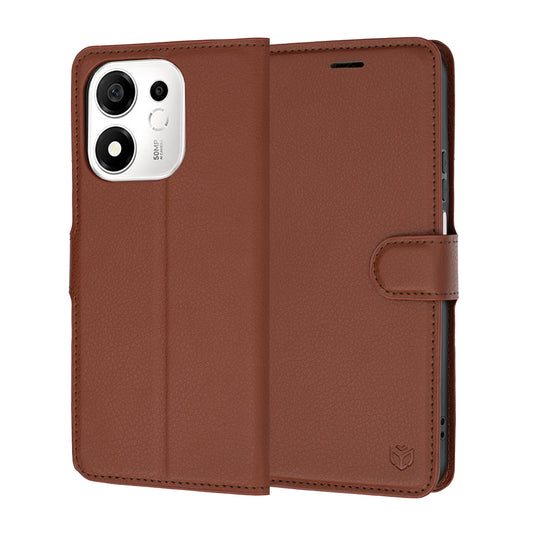 Kuori Honor 600 Smartille, Techsuit, nahkainen folio, ruskea