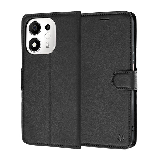 Kuori Honor 600 Smartille, Techsuit, nahkainen folio, musta