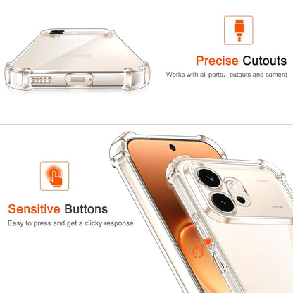 Case for Honor 600, Techsuit, Shockproof Clear, Transparent