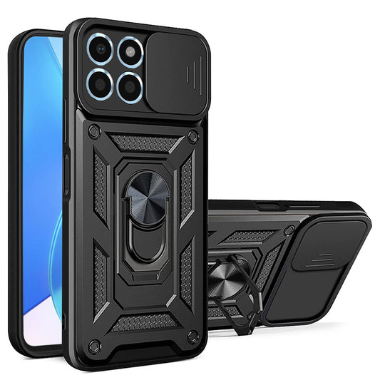 Kuori Honor 70 Lite / X6 / X8 5G:lle, Techsuit, CamShield, Musta