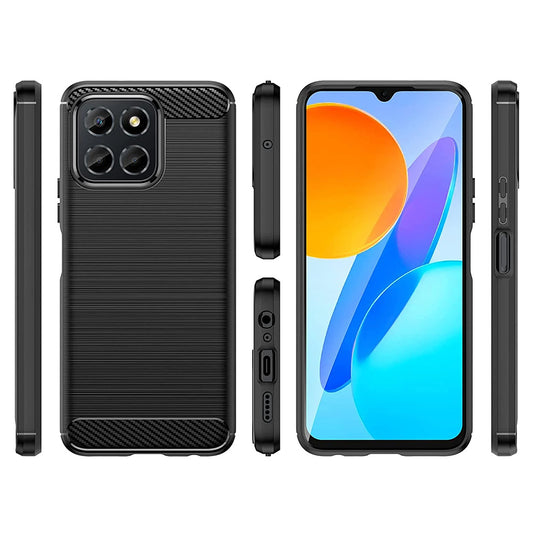 Kuori Honor 70 Lite / X6 / X8 5G:lle, Techsuit, Hiili, Musta