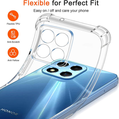 Kuori Honor 70 Lite / X6 / X8 5G:lle, Techsuit, Iskunkestävä Kirkas, Läpinäkyvä