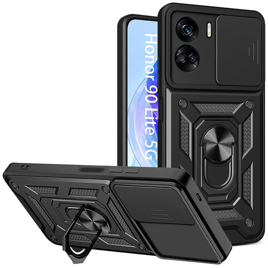 Kuori Honor 90 Lite -puhelimelle, Techsuit, CamShield, Musta