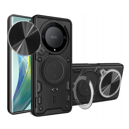 Kuori Honor Magic5 Lite -puhelimelle, Techsuit, CamGuard Pro, Musta