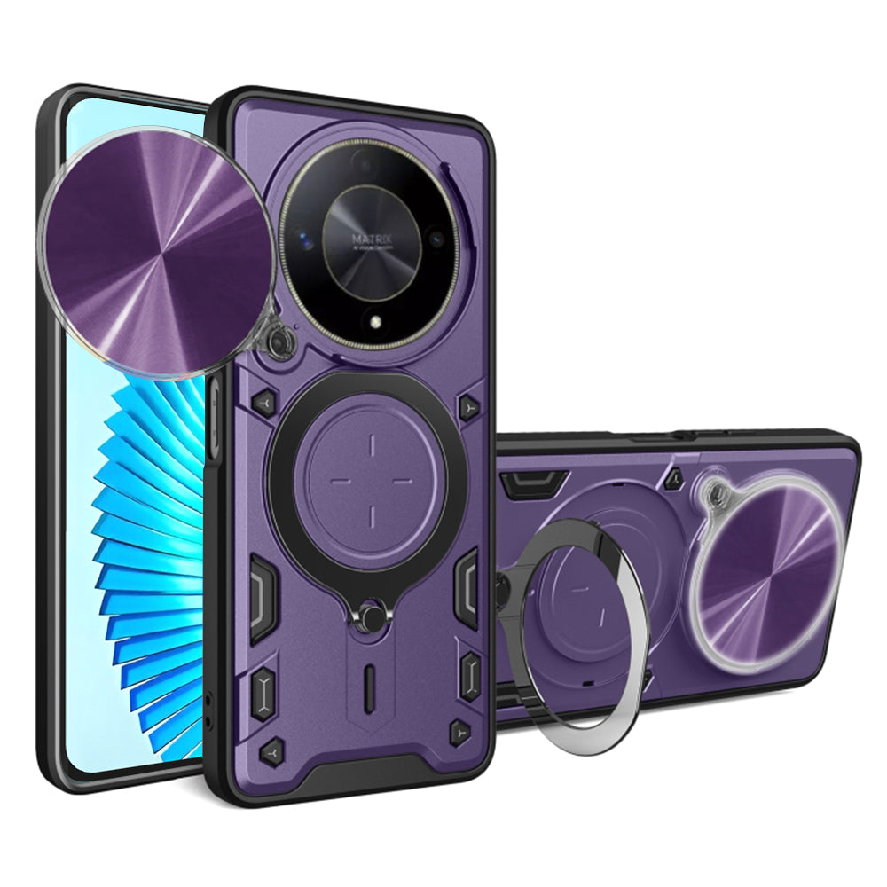 Kuori Honor Magic6 Lite -puhelimelle, Techsuit, CamGuard Pro, Violetti