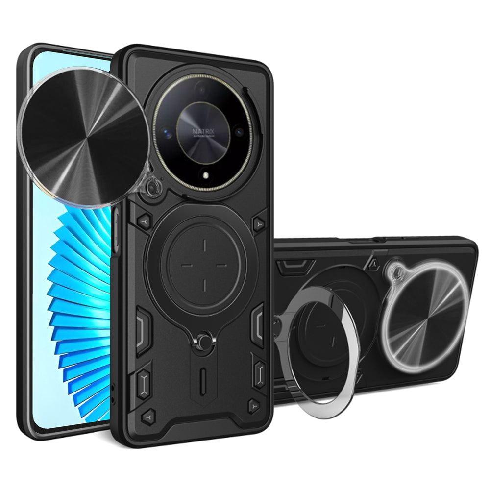 Kuori Honor Magic6 Lite -puhelimelle, Techsuit, CamGuard Pro, Musta