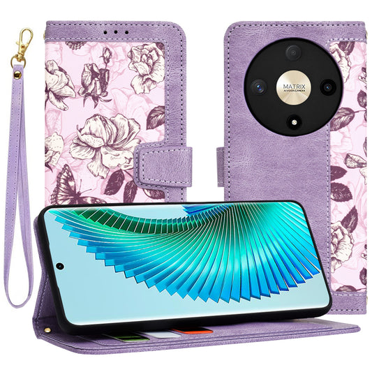 Kuori Honor Magic6 Lite -puhelimelle, Techsuit, FlipCraft, Violetti