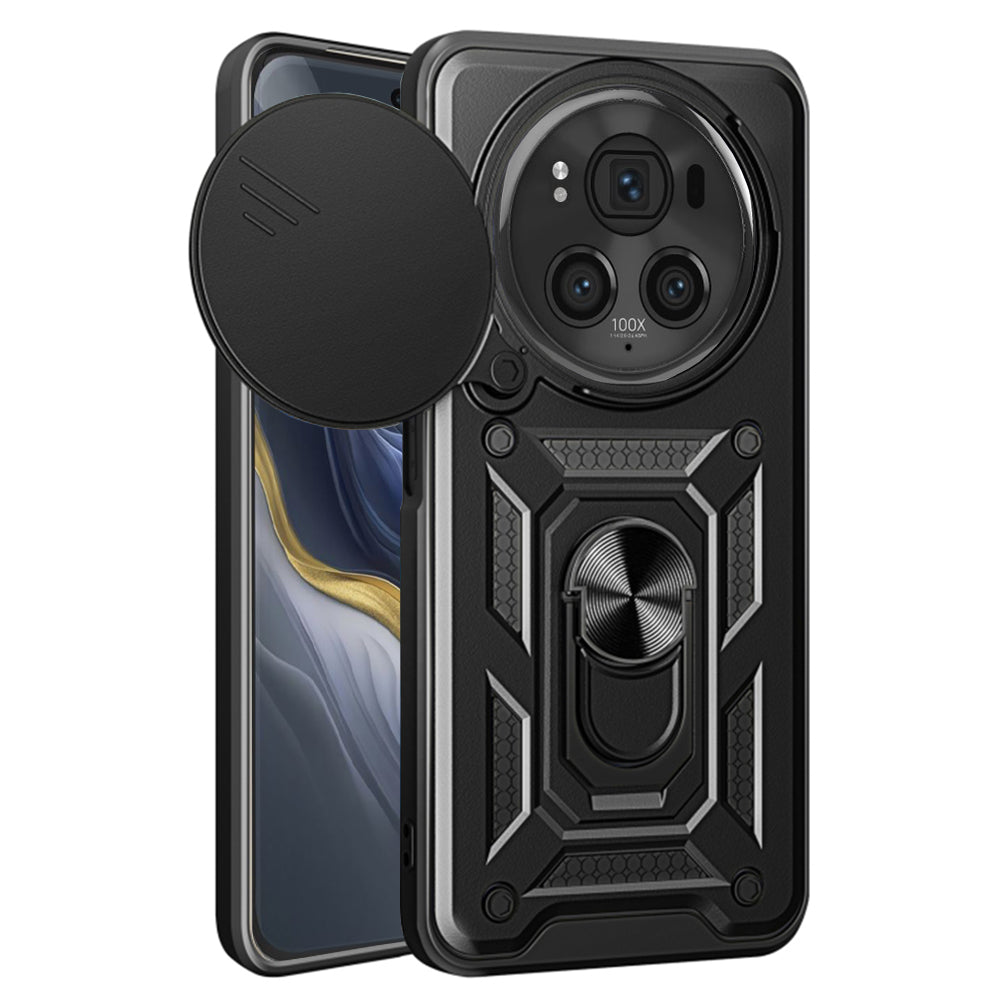 Honor Magic6 Pro -suojakuori, Techsuit, CamShield, Musta