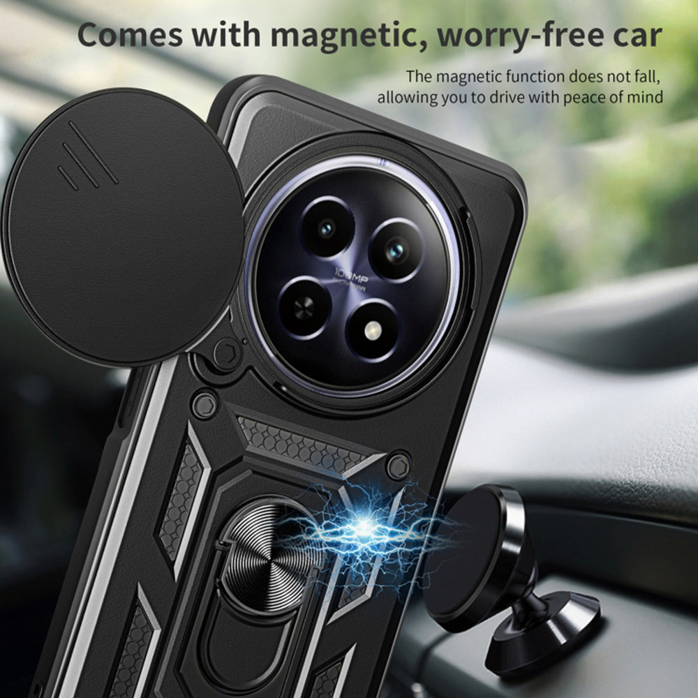 Honor Magic6 Pro -suojakuori, Techsuit, CamShield, Musta