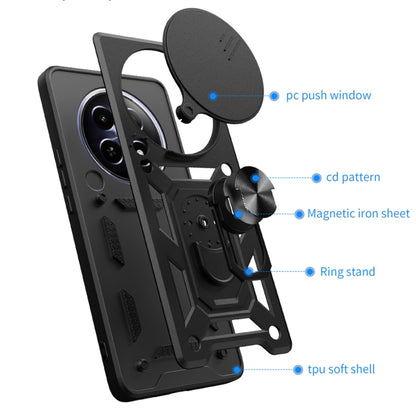 Honor Magic6 Pro -suojakuori, Techsuit, CamShield, Musta