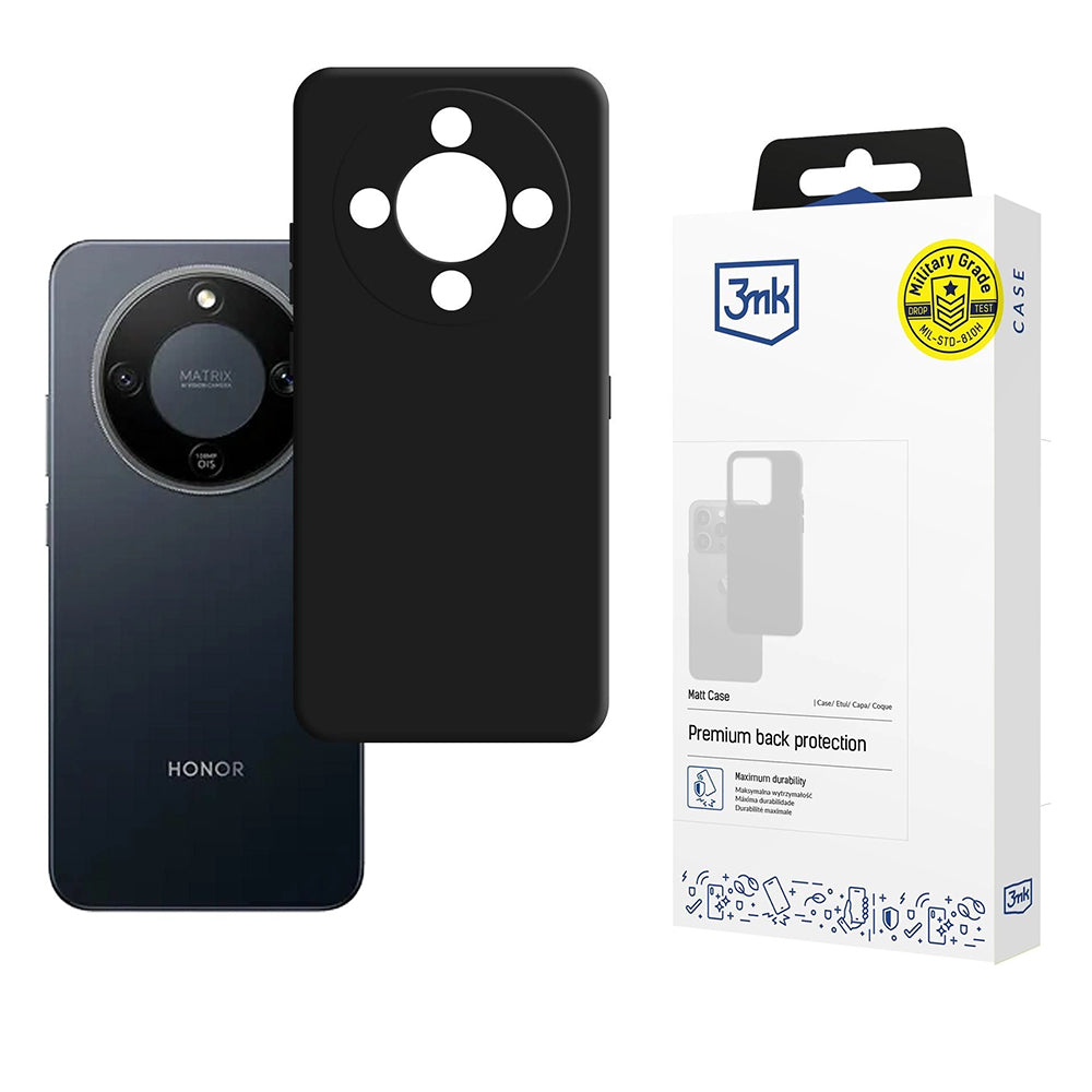 Kotelo Honor Magic8 Lite, 3MK, Matta Musta