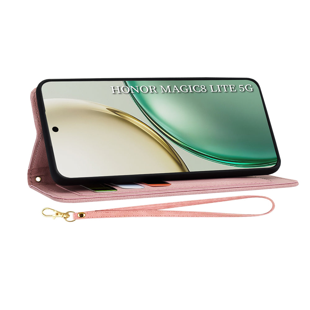 Kotelo Honor Magic8 Lite -puhelimelle, Techsuit, FlipCraft, Vaaleanpunainen