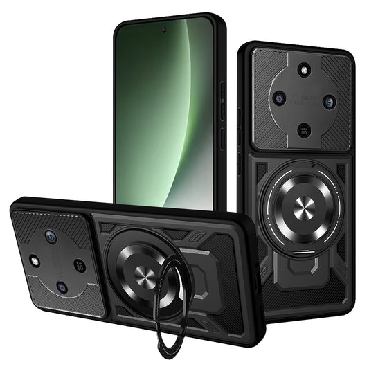 Kotelo Honor Magic8 Lite, Techsuit, RuggedCam, Musta