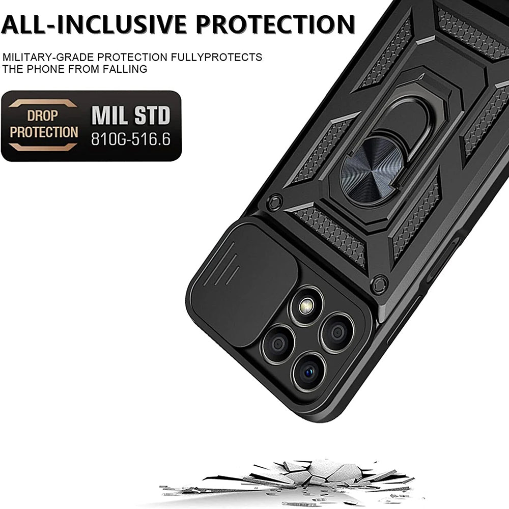 Case for Honor X6a, Techsuit, CamShield, Black