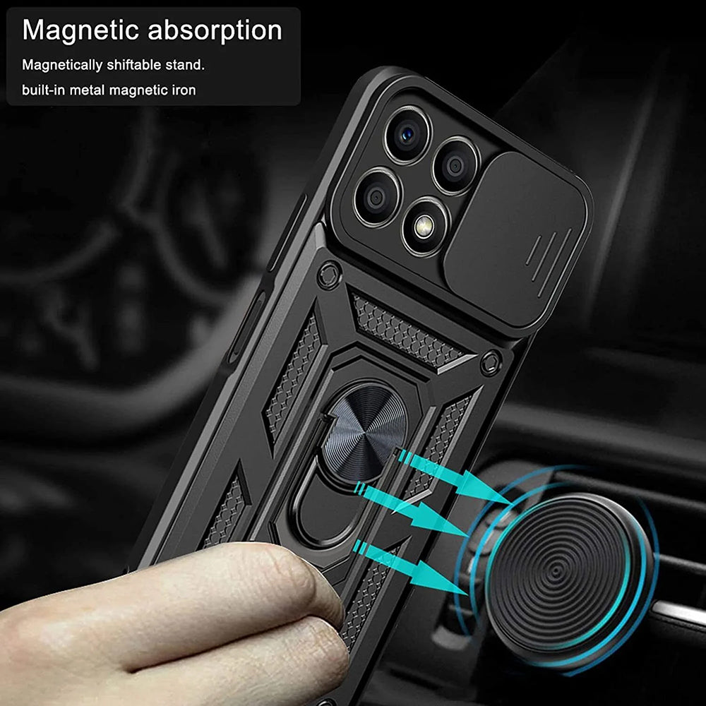 Case for Honor X6a, Techsuit, CamShield, Black