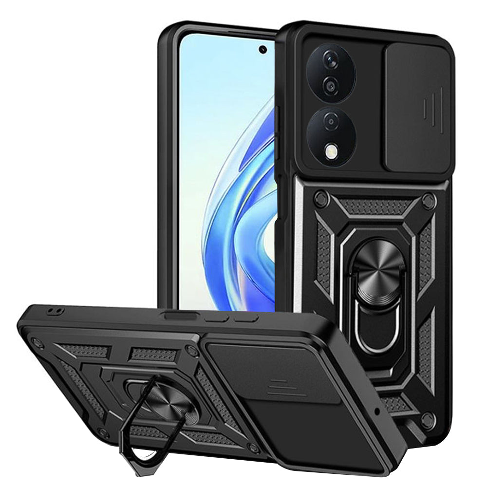 Kuori Honor X7b 5G / 90 Smart / X7b 4G:lle, Techsuit, CamShield, Musta