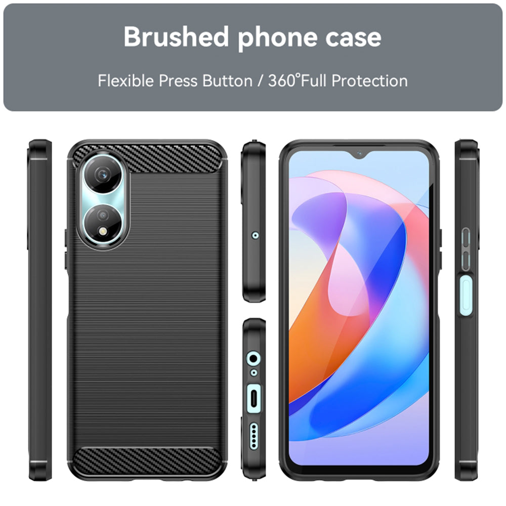 Kuori Honor X7b 5G / 90 Smart / X7b 4G:lle, Techsuit, Hiili, Musta