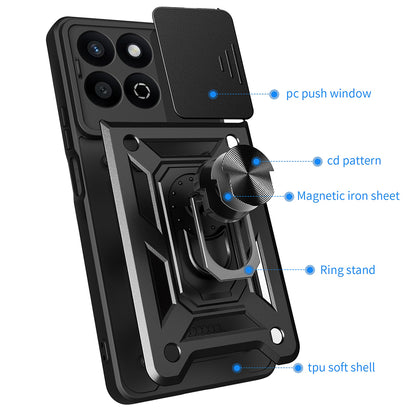 Kuori Honor X7c / 200 Smartille, Techsuit, CamShield, Musta