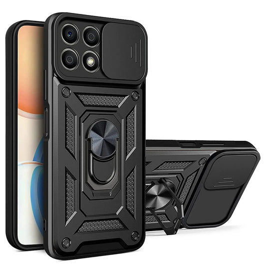 Kuori Honor X8a:lle, Techsuit, CamShield, Musta