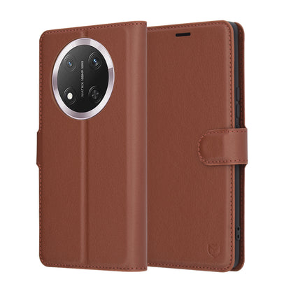Case for Honor X9c / Magic7 Lite, Techsuit, Leather Folio, Brown
