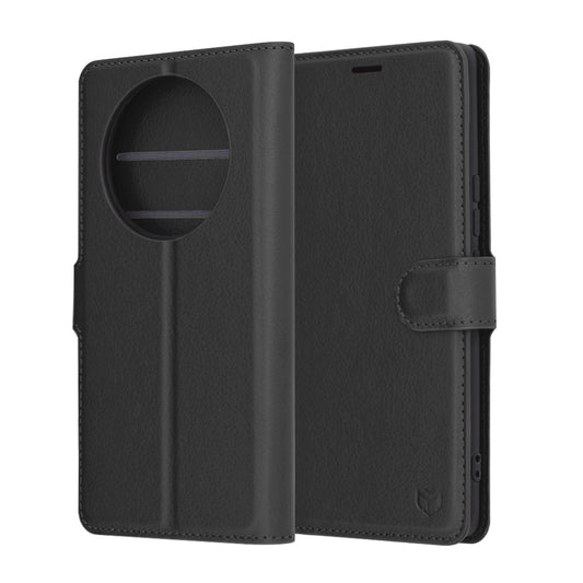 Kuori Honor X9c / Magic7 Lite -puhelimelle, Techsuit, nahkainen folio, musta