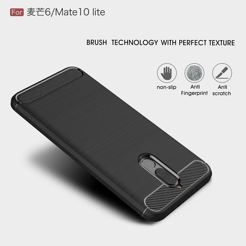 Kuori Huawei Mate 10 Lite -puhelimelle, Techsuit, Hiili, Musta