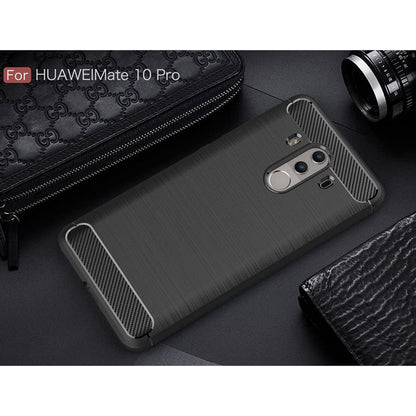 Case for Huawei Mate 10 Pro, Techsuit, Carbon, Black