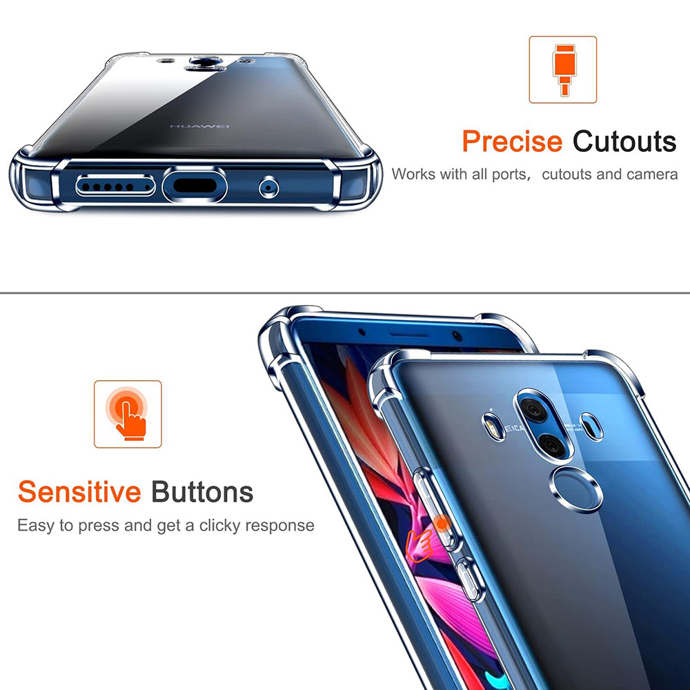 Kuori Huawei Mate 10 Pro:lle, Techsuit, Iskunkestävä Kirkas, Läpinäkyvä