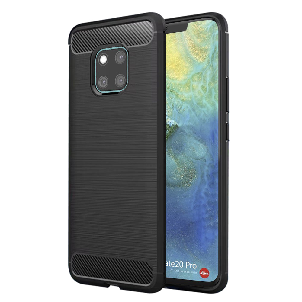 Case for Huawei Mate 20 Pro, Techsuit, Carbon, Black