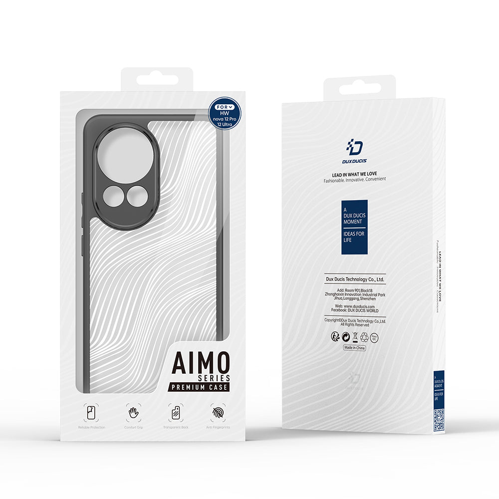 Kuori Huawei nova 12 Pro:lle, DUX DUCIS, Aimo, Musta