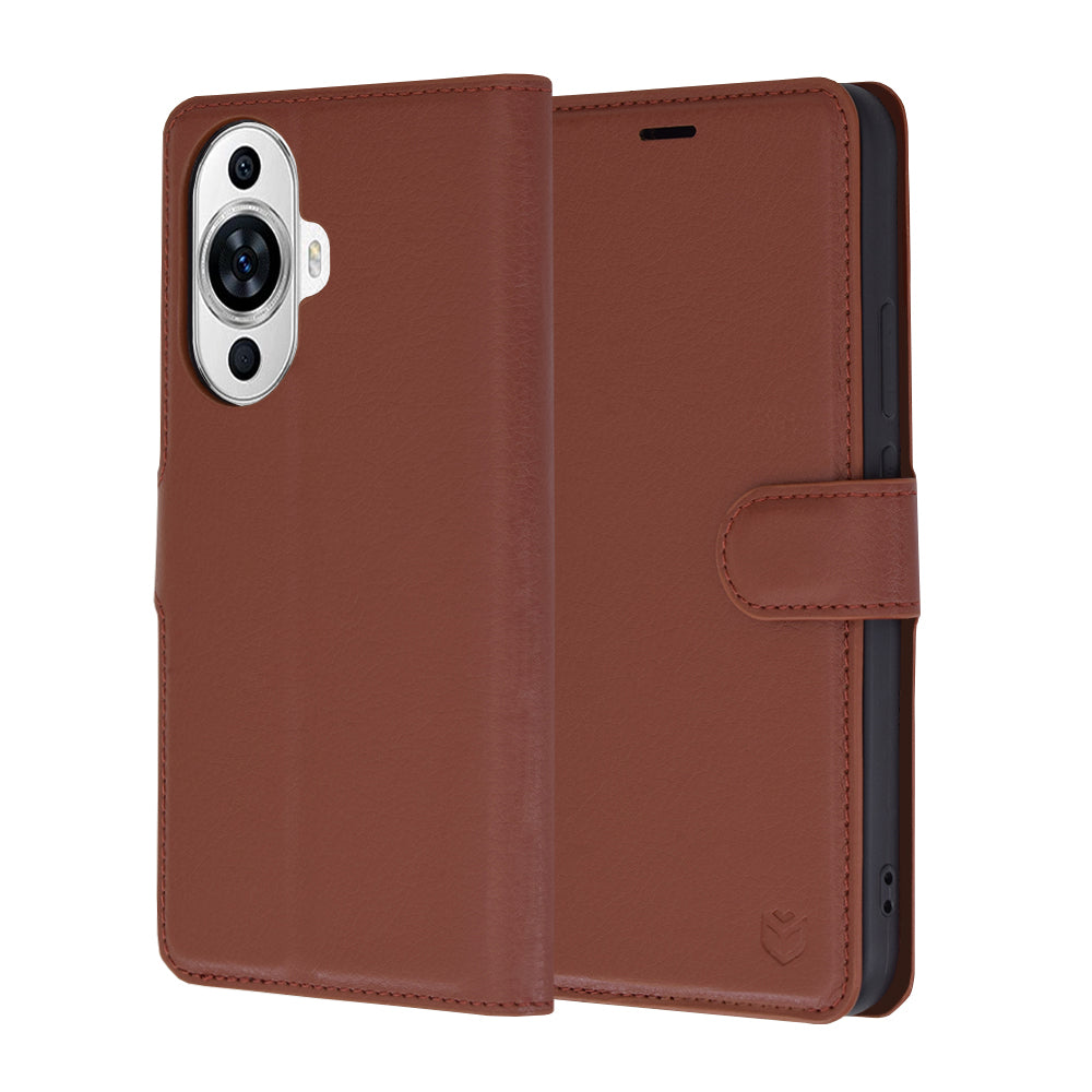 Case for Huawei nova 12s / nova 11, Techsuit, Leather Folio, Brown