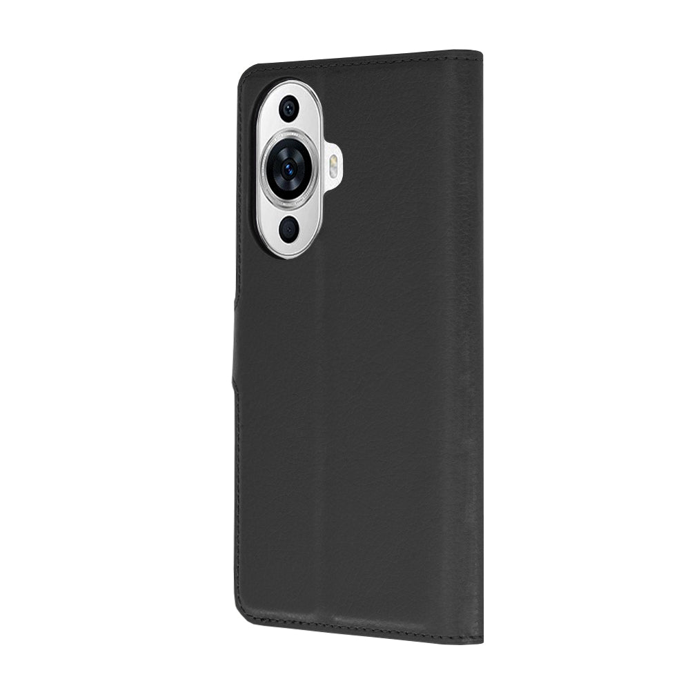 Kuori Huawei nova 12s / nova 11:lle, Techsuit, nahkainen folio, musta