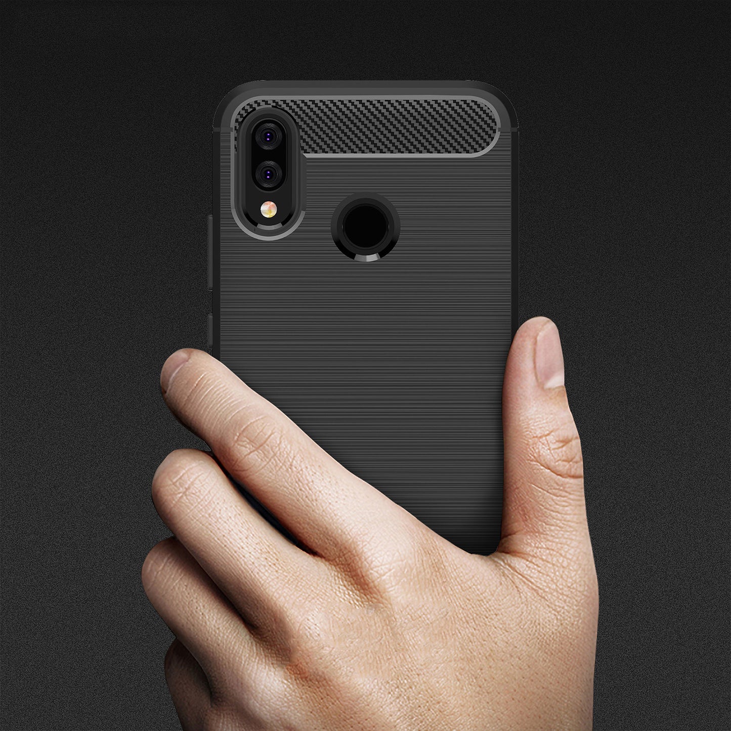 Case for Huawei P20 Lite, Techsuit, Carbon, Black